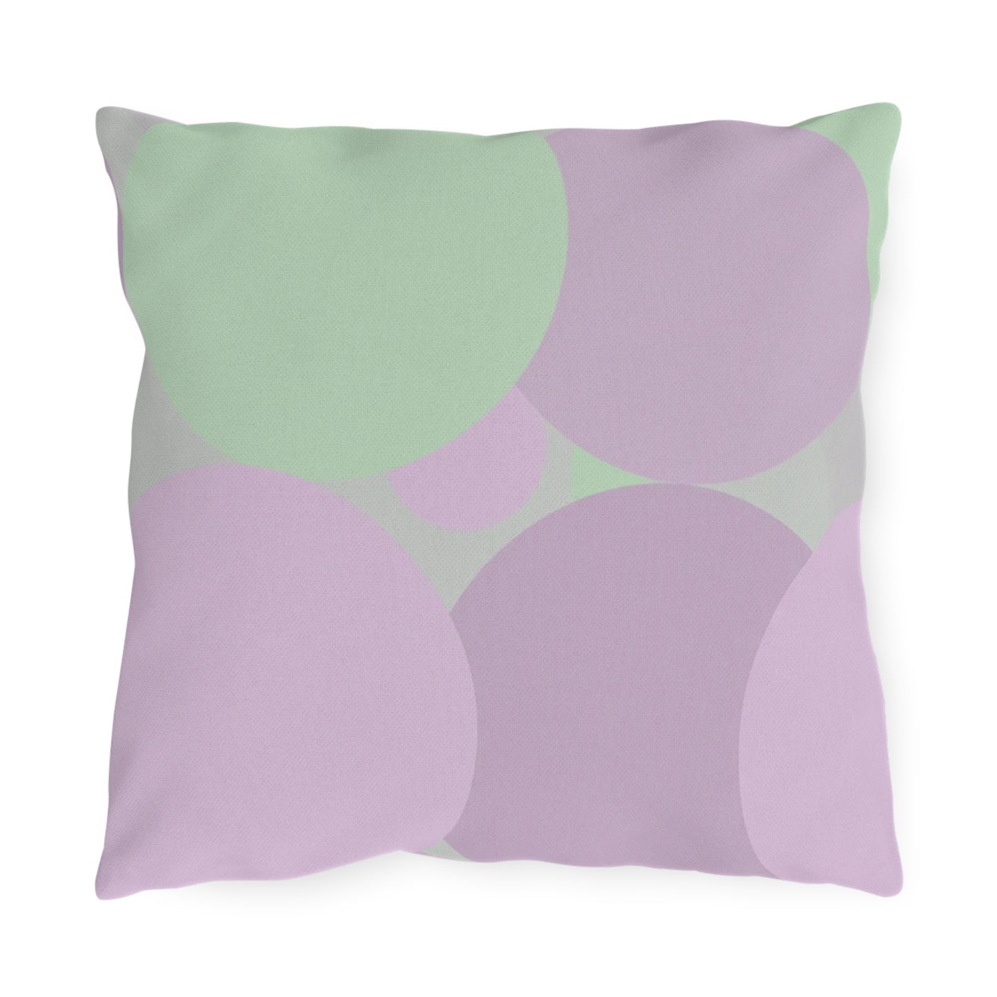 Pastel Lavender Purple and Soft Green Patches 16" x 16" Outdoor Pillows