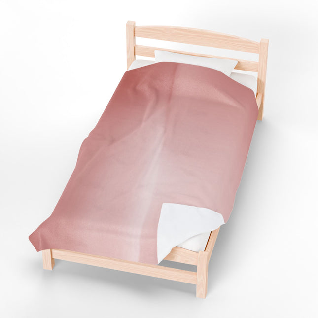 Rose Red Fade Velveteen Plush Blanket, 60" x 80"