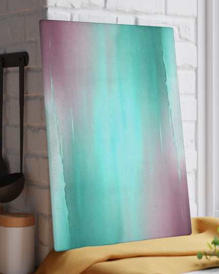 Green Sea Lavender Fog Glass Cutting Board, 11" x 15"