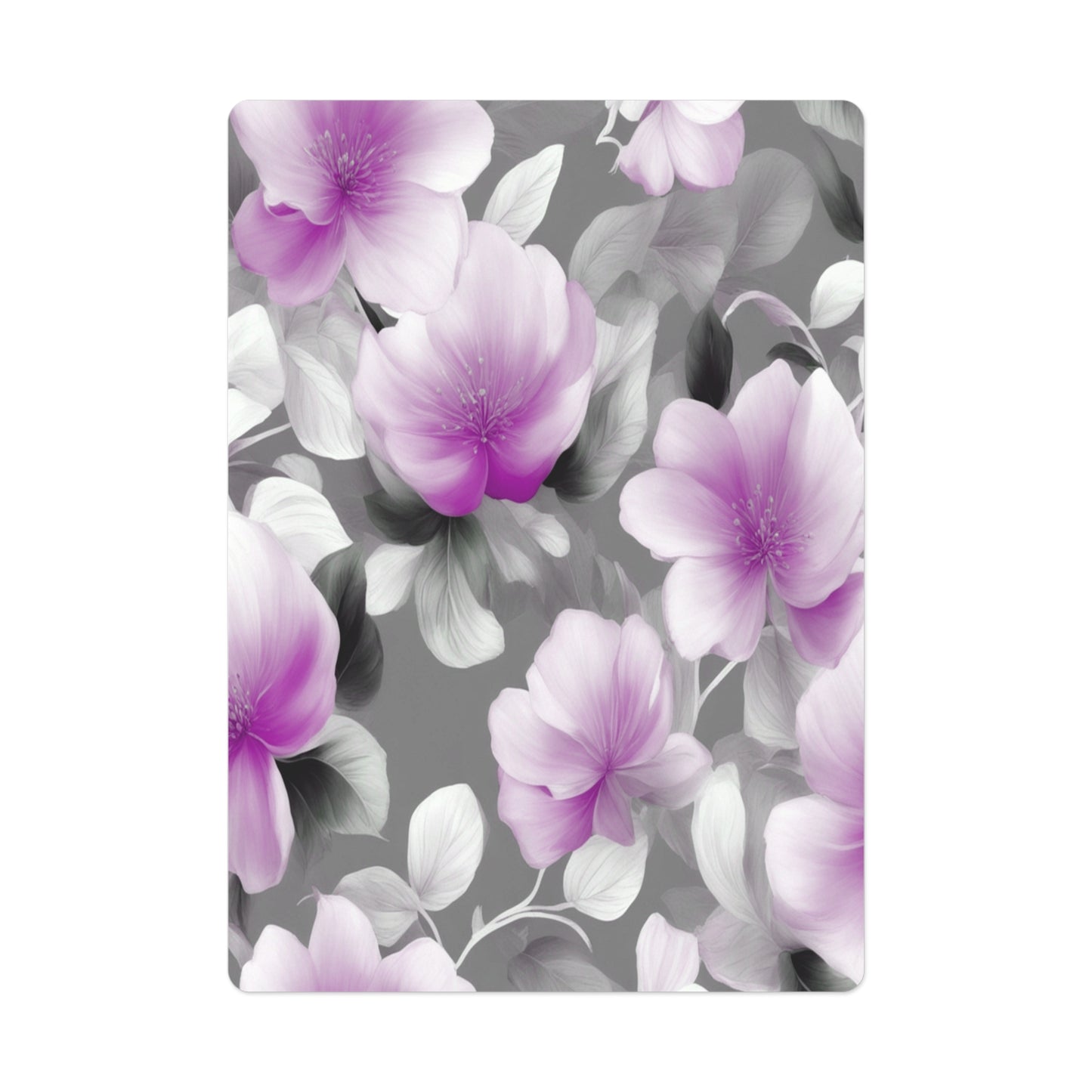 Purple Blossom Floral Bunch Poker Cards