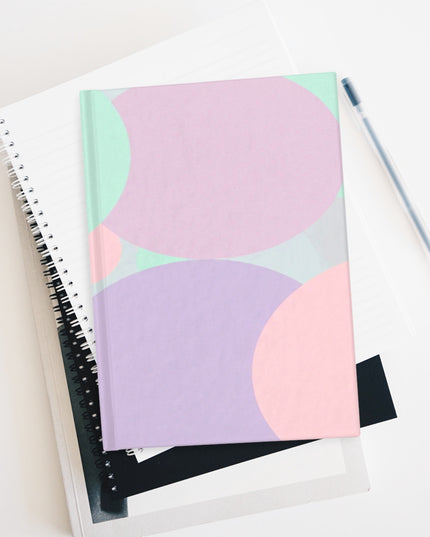 Pastel Peach and Soft Green Patches 5" x 7" Journal - 128 Blank pages