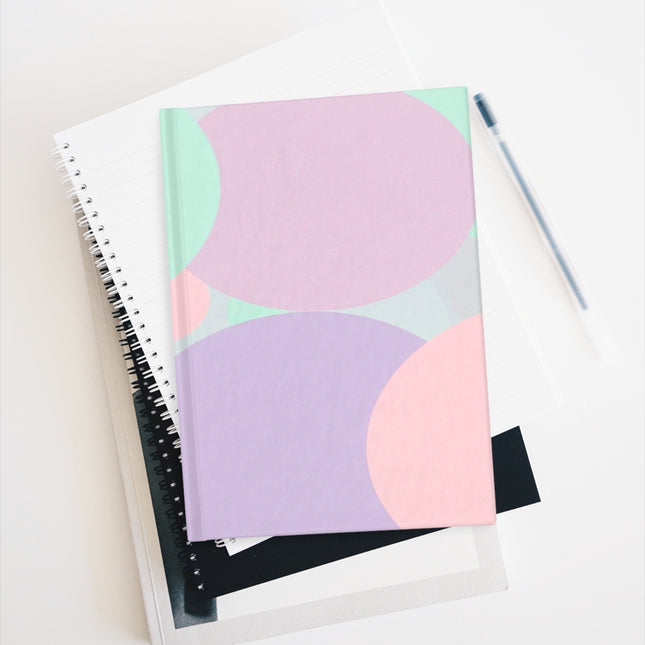 Pastel Peach and Soft Green Patches 5" x 7" Journal - 128 Blank pages