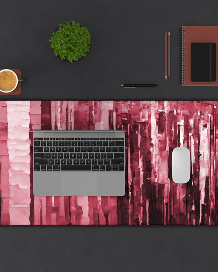 Striped Ruby 16" x 32" Desk Mat