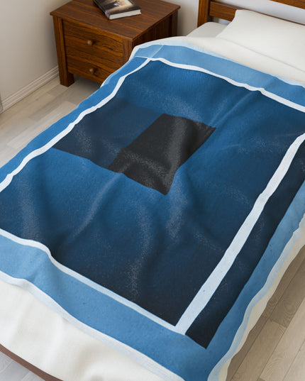 Blue Shadow Velveteen Plush Blanket, 50" x 60"