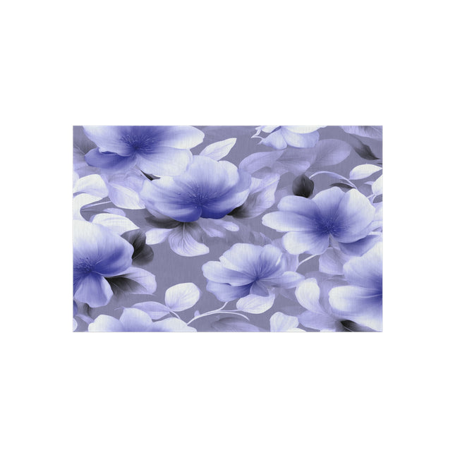 Indigo Blossom Floral Bunch Outdoor Rug, 48" x 72"