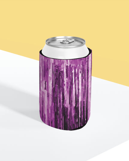 Striped Powder Lavender 12 oz Can Cooler Sleeve
