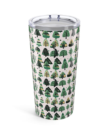 Mini Vintage Green Trees Tumbler 20oz