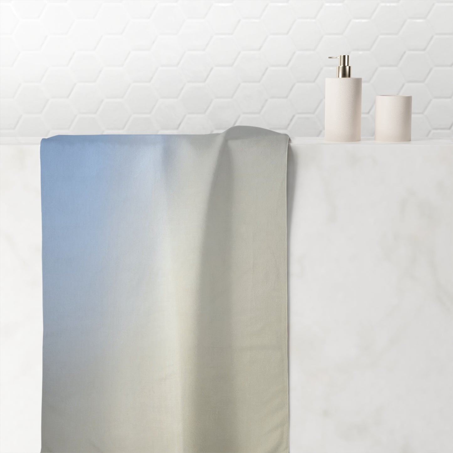 Cobalt Fade 30" x 60" Mink-Cotton Towel (50% polyester, 50% cotton)