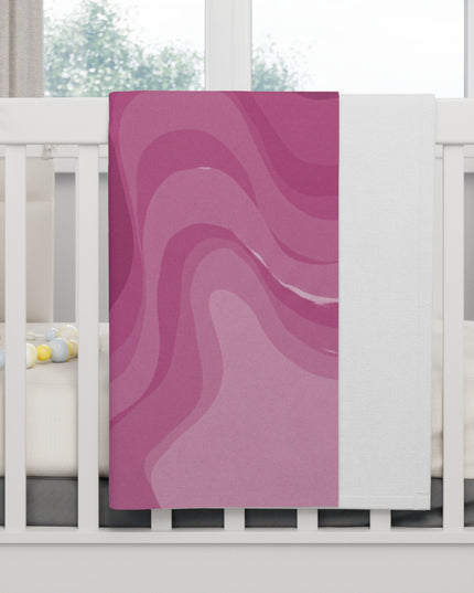 Pinky Mauve Wavey Soft Fleece Baby Blanket, 30" x 40"