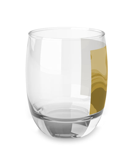 Brown Wavey Whiskey Glass, 6 oz