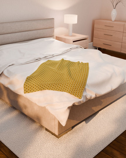 Lemongrass Star-crossed Bodies Velveteen Plush Blanket, 30" x 40"