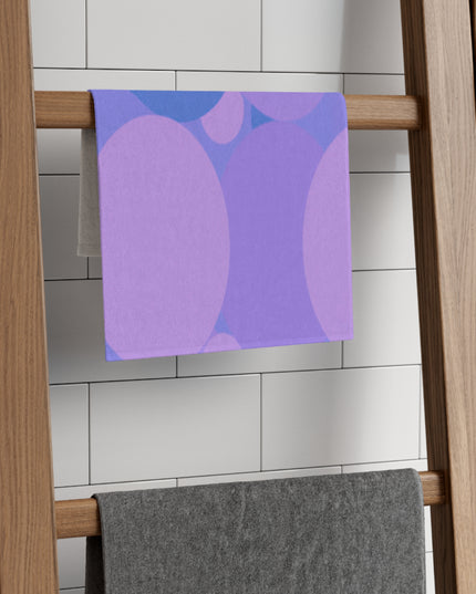 Pastel Purple Family Patches Rally Towel, 11" x 18"