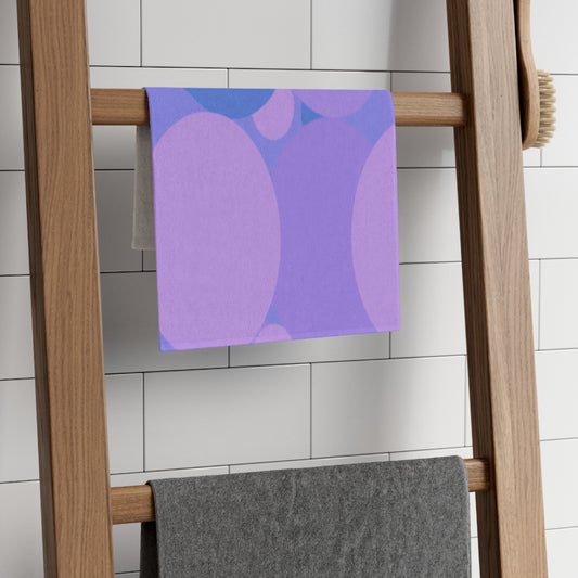 Pastel Purple Family Patches Rally Towel, 11" x 18"