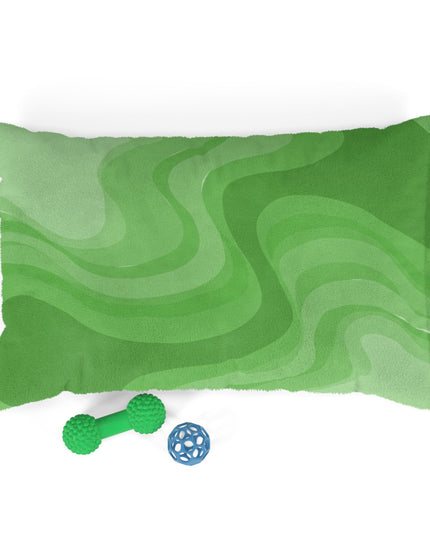 Greenie Meanie Wavey 28" × 18" Pet Bed