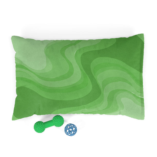 Greenie Meanie Wavey 28" × 18" Pet Bed