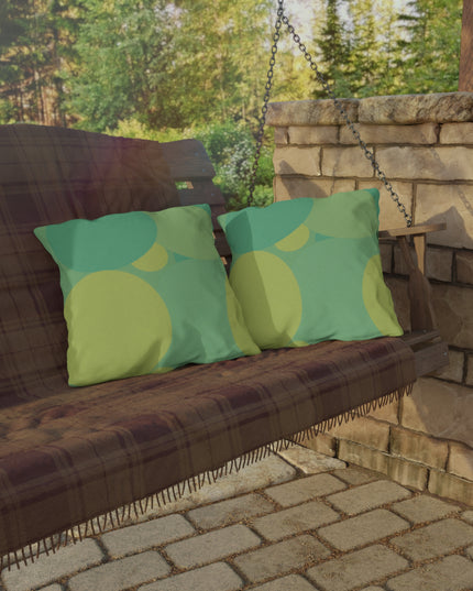 Pastel Green Patches 18" x 18" Outdoor Pillow