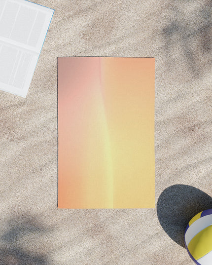 Hot Peach Fade Beach Towel, 18" x 27"