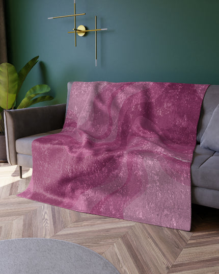Pinky Mauve Wavey 50" x 60" Crushed Velvet Blanket