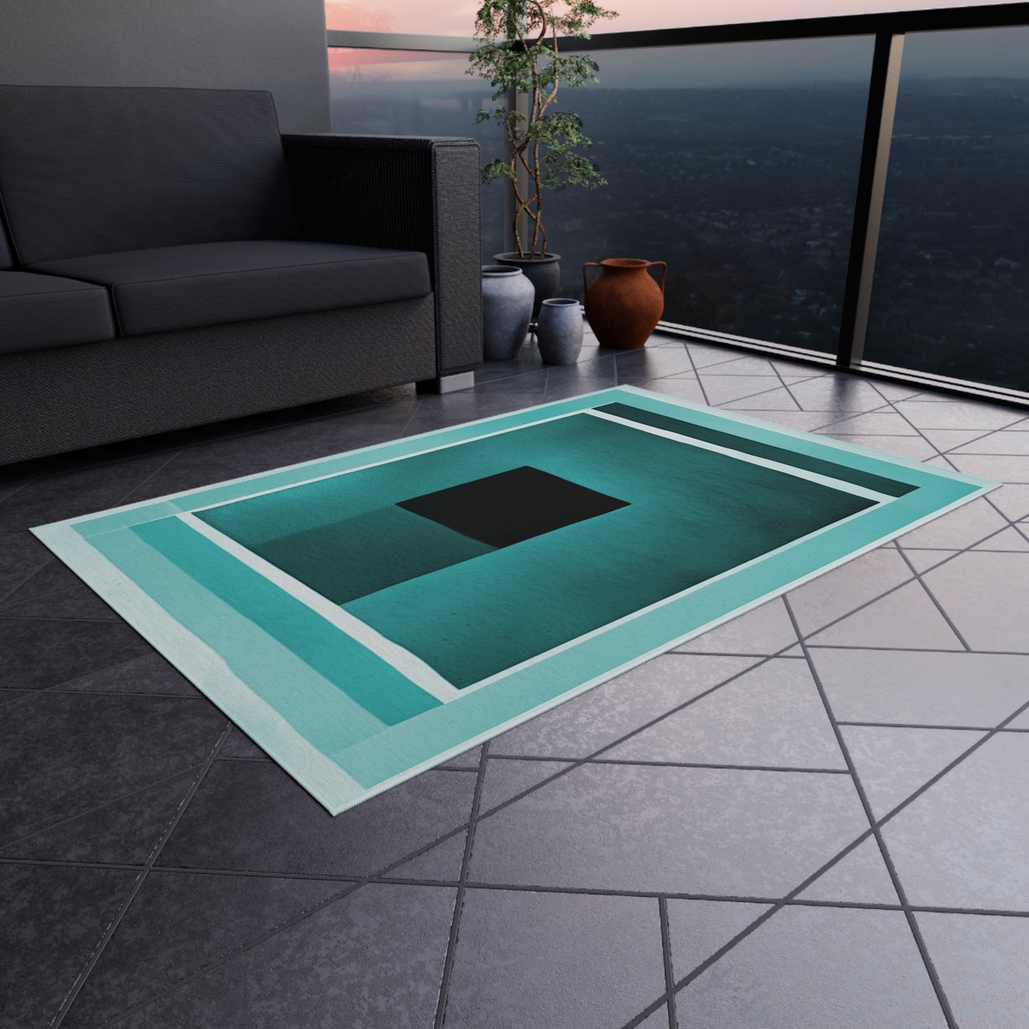Tif Shadow 48" x 72" Outdoor Rug
