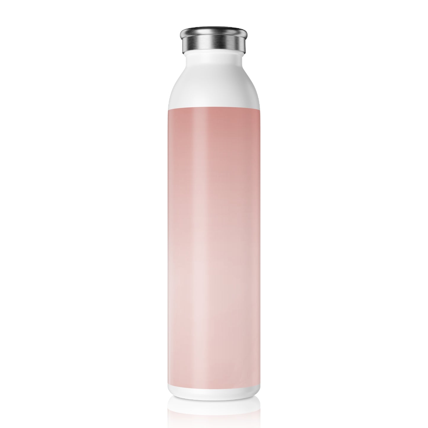 Rose Red Fade Slim Water Bottle, 20 oz White