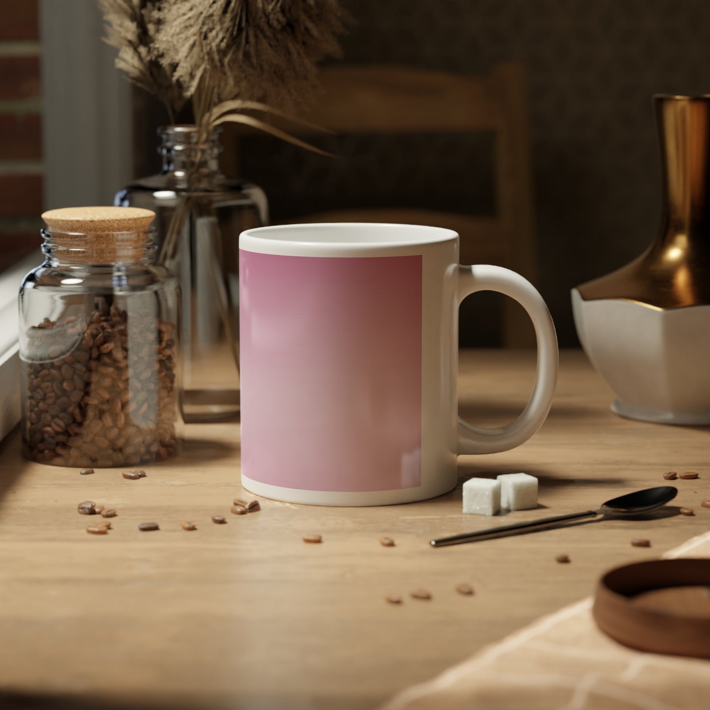 Pink Blush Fade 20 oz White Glossy Jumbo Mug