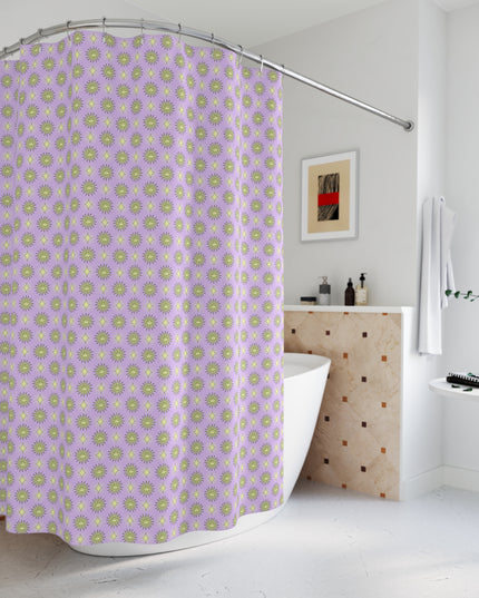 Magenta Star-crossed Bodies Shower Curtain, 71" x 74"