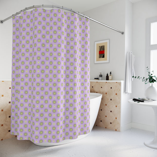Magenta Star-crossed Bodies Shower Curtain, 71" x 74"