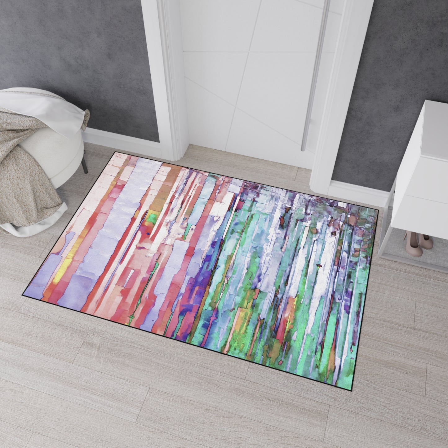 Striped Pastels 48" x 72" Heavy Duty Floor Mat