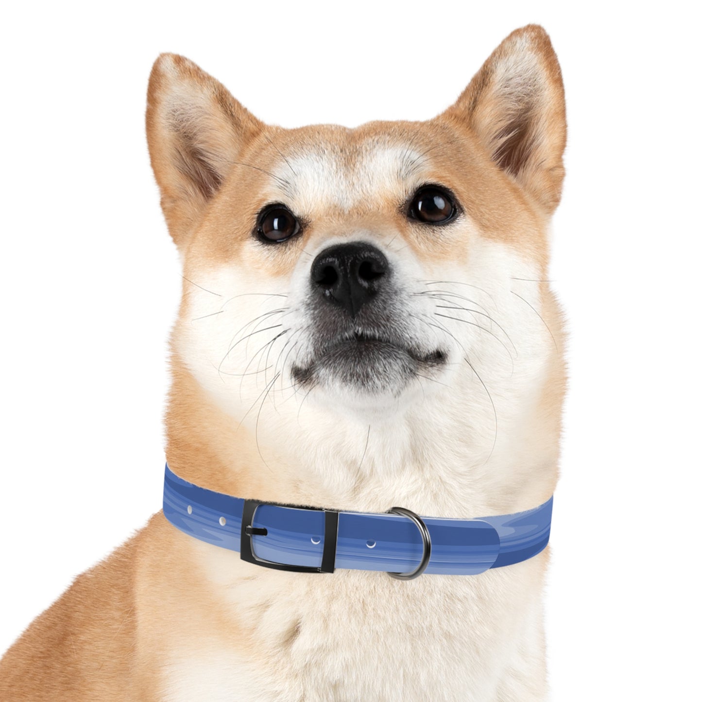 Deep Blue Wavey Medium Dog Collar