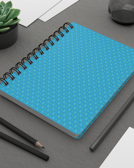 Light Blue Star-crossed Bodies Spiral Bound Journal, 5" x 7" 150 pages