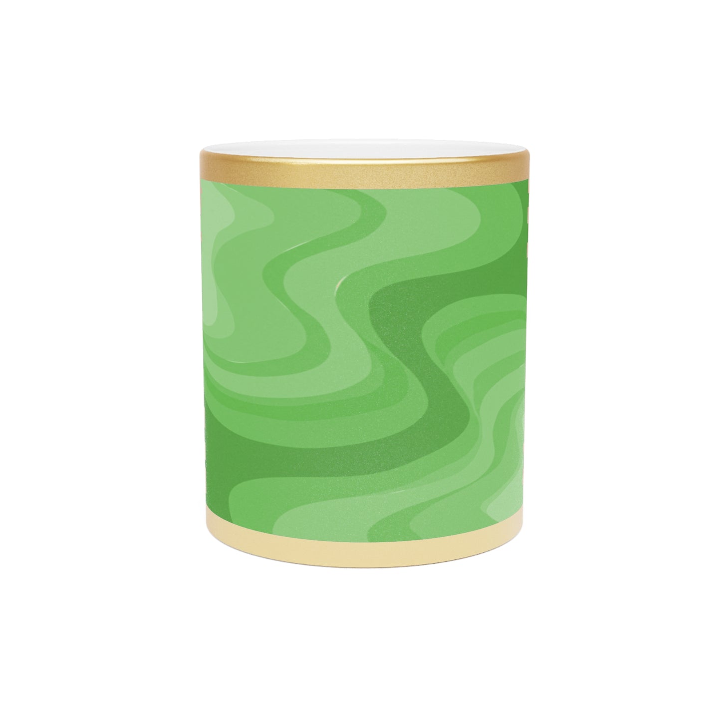 Greenie Meanie Wavey 11 oz Metallic Mug (Silver\Gold)