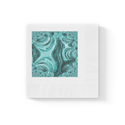 Uzi Spiral Tif Pastel White Coined Napkins, 4.8" x 4.8"