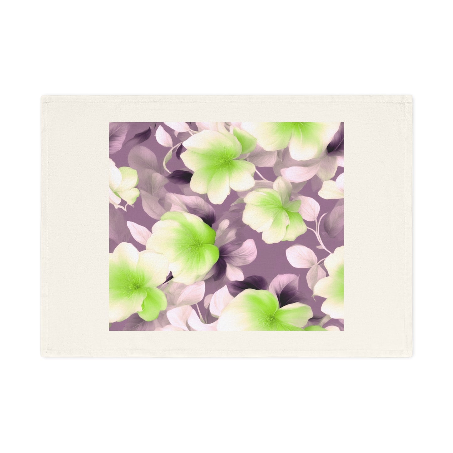 Lime Lavender Floral Bunch Cotton Tea Towel 19.6" x 27.5"