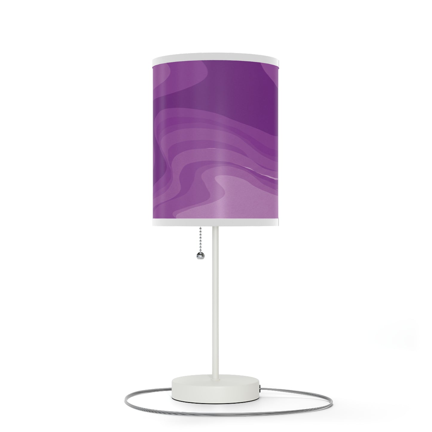 Wavey Purple Wavey Table Lamp on a White or Silver Stand, US|CA plug