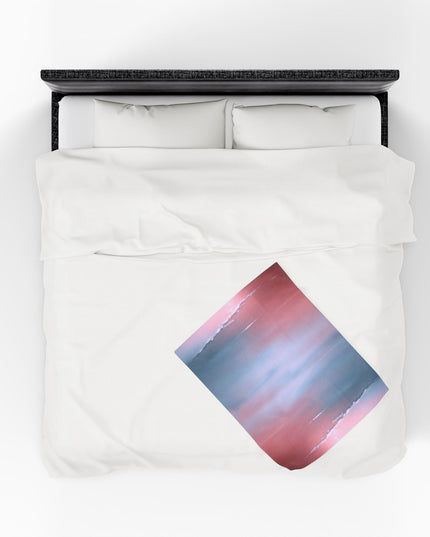 Gray Sea Pink Fog Velveteen Plush Blanket, 30" x 40"