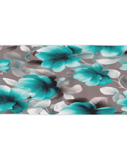 Tif Green Gray Floral Bunch Beach Towel, 30" x 60"