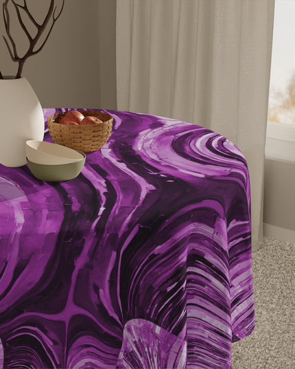 Uzi Spiral Powder Lavender Tablecloth, 55" x 55"