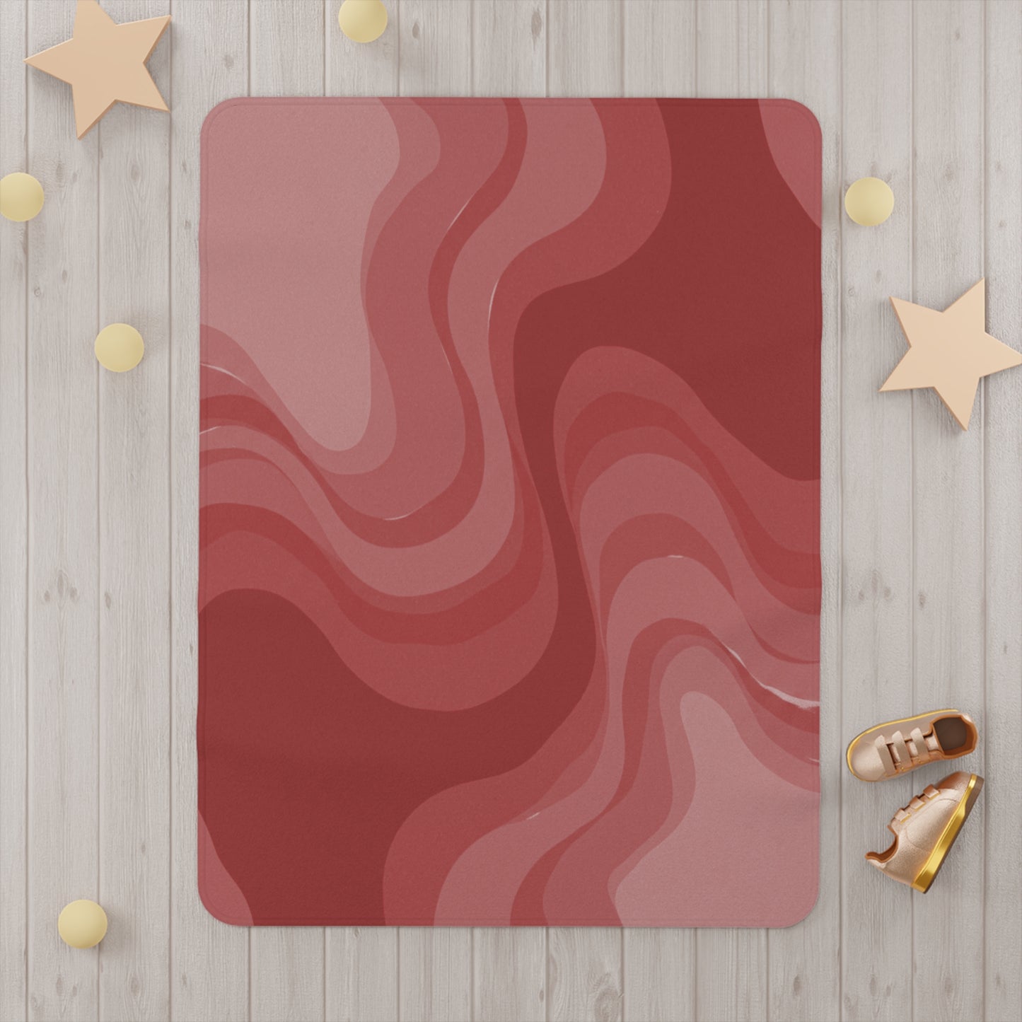 Power Red Wavey Toddler Blanket, 30" x 40"
