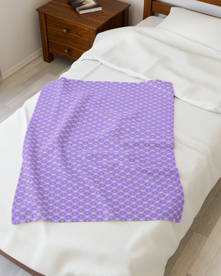 Lavender Star-crossed Bodies Velveteen Plush Blanket, 30" x 40"