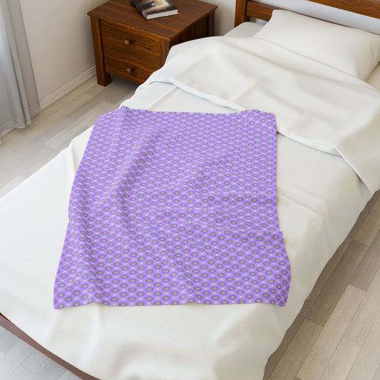 Lavender Star-crossed Bodies Velveteen Plush Blanket, 30" x 40"