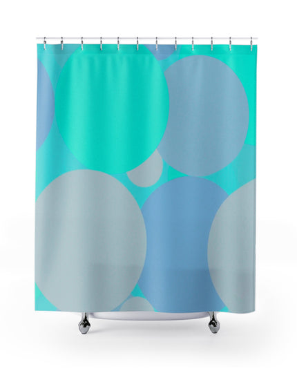 Pastel Tan and Tif Patches Shower Curtains, 71" x 74"