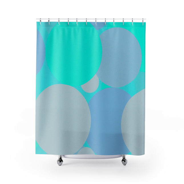 Pastel Tan and Tif Patches Shower Curtains, 71" x 74"