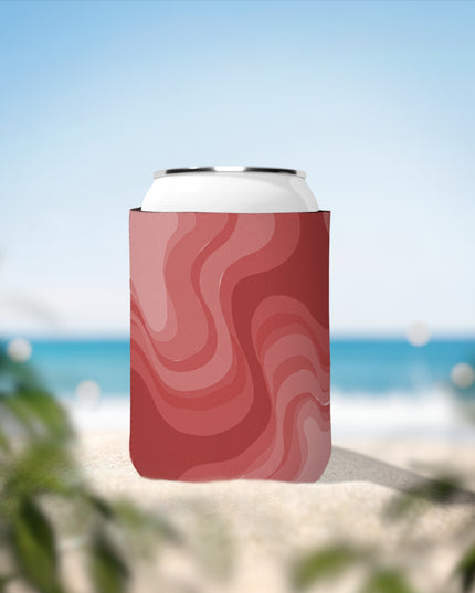Power Red Wavey 12 oz Can Cooler Sleeve
