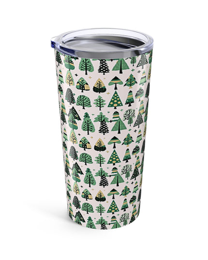 Mini Vintage Green Trees Tumbler 20oz