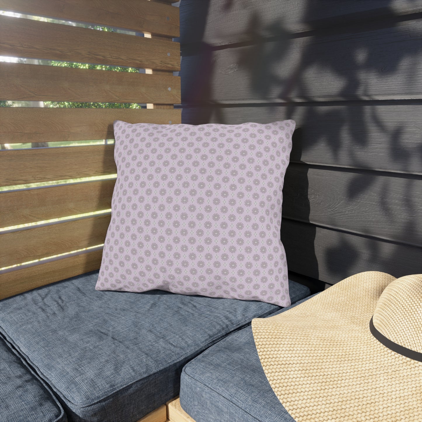 Pink Mornings Star-crossed Bodies 16" x 16" Outdoor Pillows