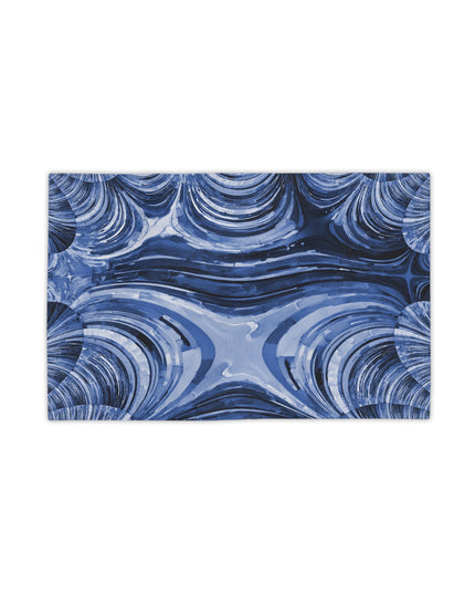 Uzi Spiral Deep Blue Beach Towel, 18" x 27"