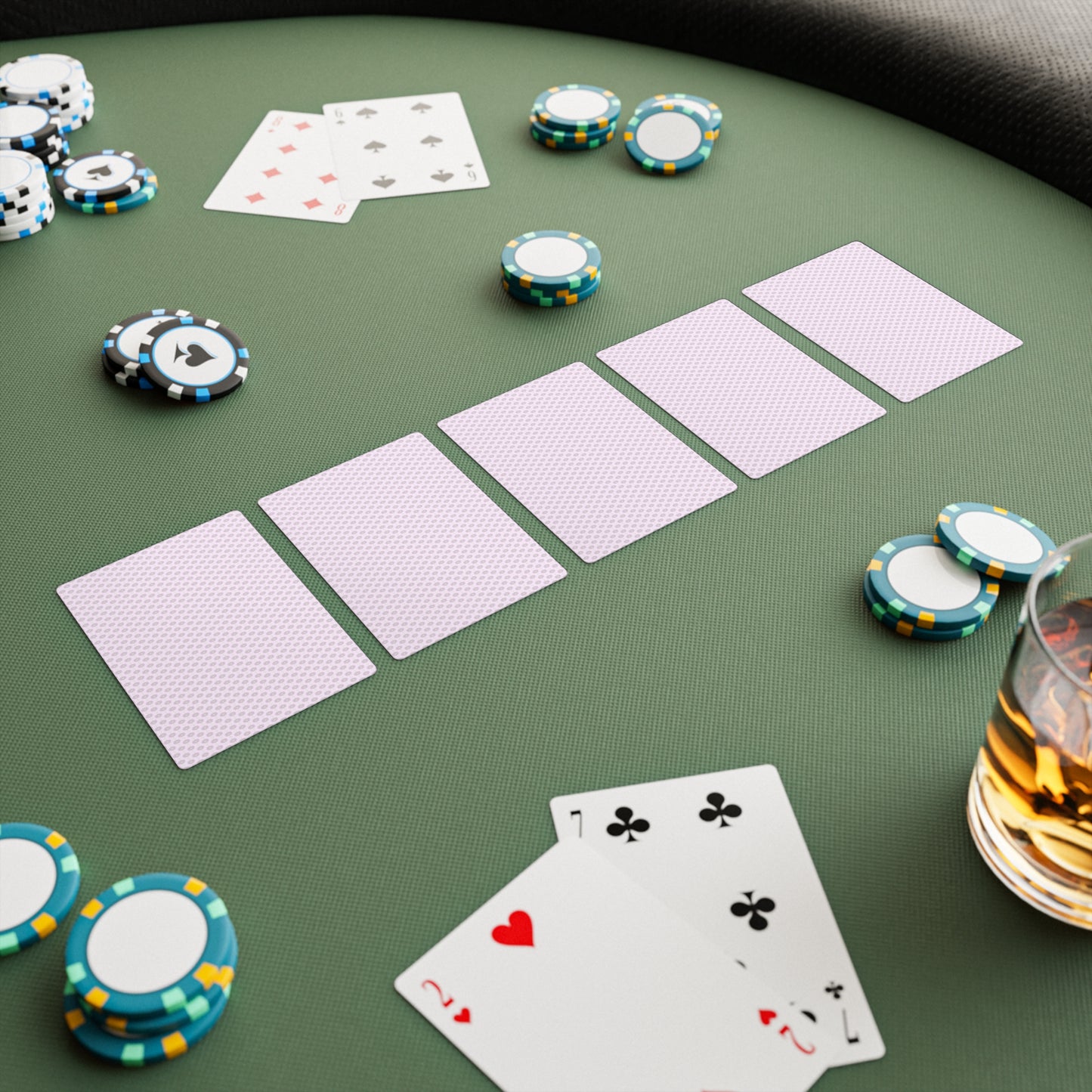 Pink Mornings Star-crossed Bodies Poker Cards