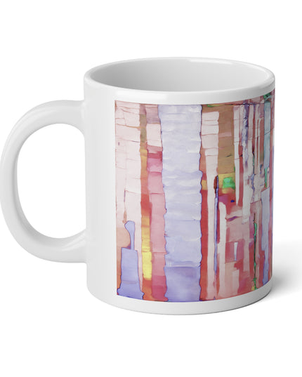 Striped Pastels 20 oz White Glossy Jumbo Mug