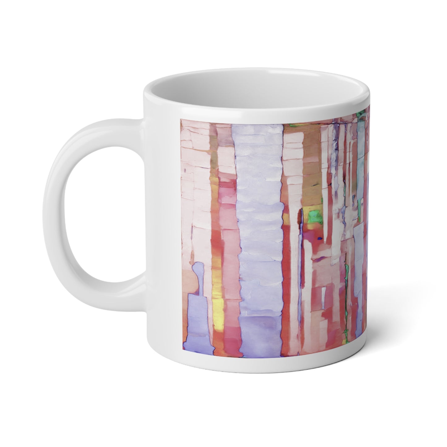 Striped Pastels 20 oz White Glossy Jumbo Mug