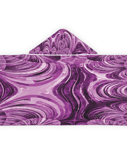 Uzi Spiral Powder Lavender Youth Hooded Towel, 24" x 48"